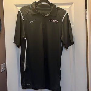 Large Grey Nike UConn Polo Dri-fit